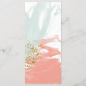 Elegantes Hochzeitsmenü Party Menükarte (Rückseite)