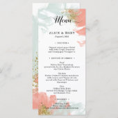 Elegantes Hochzeitsmenü Party Menükarte (Vorne/Hinten)