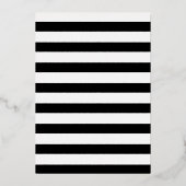 Elegantes Hochzeitsmenü Schwarzes Gold Folieneinladung (Rückseite)