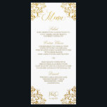 Elegantes Hochzeitsmenü | Vintage Ecke (Imitate-Fo Menükarte<br><div class="desc">Nadine Wedding Menu (Imitate Gold Foil): Diese elegante Hochzeitskarte passt perfekt zu unserer Nadine Einladungssuite. Die Designfarbe ist Set in Imitaten Goldfolie. Es ist nicht real,  sondern ein mit Goldfolie bedruckter Effekt.</div>