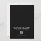 Elegantes Hochzeitsmodern-Monogramm-Logo QR-Code S Einladung (Rückseite)