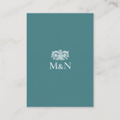 Elegantes Hochzeitsmonogramm mit QR-Code zur RSVP- Begleitkarte (Rückseite)