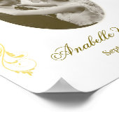 Elegantes Hochzeitsoulenposter mit Foto Poster (Ecke)