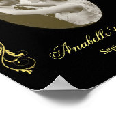 Elegantes Hochzeitsoulenposter mit Foto Poster (Ecke)