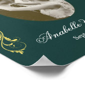 Elegantes Hochzeitsoulenposter mit Foto Poster (Ecke)