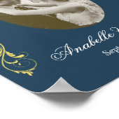 Elegantes Hochzeitsoulenposter mit Foto Poster (Ecke)