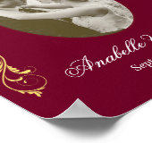 Elegantes Hochzeitsoulenposter mit Foto Poster (Ecke)