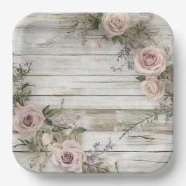 Elegantes Hochzeitspapier Pappteller