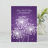 Elegantes Hochzeitspark Lila Einladung (Stehend Vorderseite)