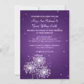 Elegantes Hochzeitspark Lila Einladung (Rückseite)