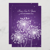 Elegantes Hochzeitspark Lila Einladung (Vorne/Hinten)