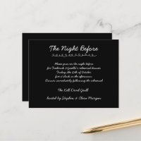 Elegantes Hochzeitsprobe-Dinner mit handgeschriebe