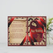 Elegantes Hochzeitsprogramm (Stehend Vorderseite)