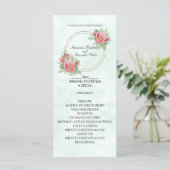 Elegantes Hochzeitsprogramm. (Stehend Vorderseite)