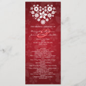 Elegantes Hochzeitsprogramm Blumenstrauß Programm (Vorderseite)