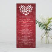 Elegantes Hochzeitsprogramm Blumenstrauß Programm (Stehend Vorderseite)