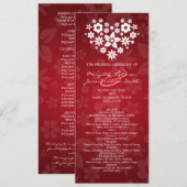 Elegantes Hochzeitsprogramm Blumenstrauß Programm (Vorne/Hinten)