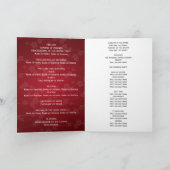 Elegantes Hochzeitsprogramm Cherry Blossom Red Programm (Innenseite)