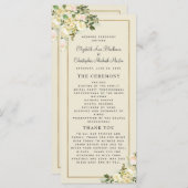 Elegantes Hochzeitsprogramm Chic Watercolor Programm (Vorne/Hinten)