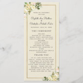 Elegantes Hochzeitsprogramm Chic Watercolor Programm (Vorderseite)