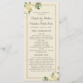 Elegantes Hochzeitsprogramm Chic Watercolor Programm