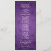 Elegantes Hochzeitsprogramm Dahlia Lila Programm (Rückseite)