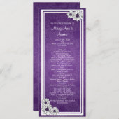 Elegantes Hochzeitsprogramm Dahlia Lila Programm (Vorne/Hinten)