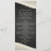 Elegantes Hochzeitsprogramm Dazzling Glitzern Blac Programm (Vorderseite)