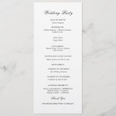 Elegantes Hochzeitsprogramm der Kirche Watercolor Programm (Rückseite)