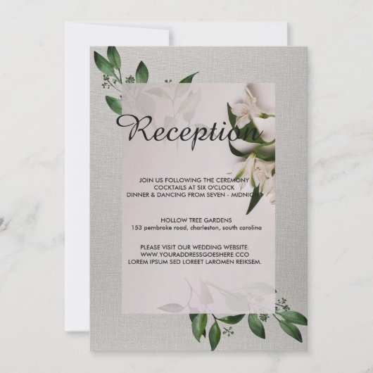 Elegantes Hochzeitsprogramm Einladung (Vorderseite)