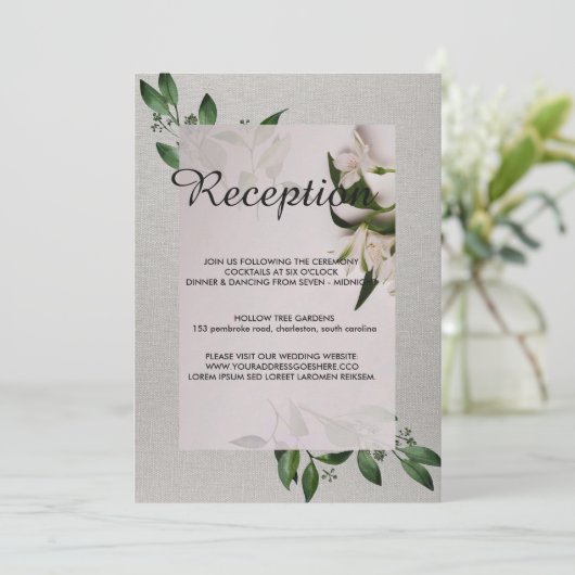 Elegantes Hochzeitsprogramm Einladung (Stehend Vorderseite)