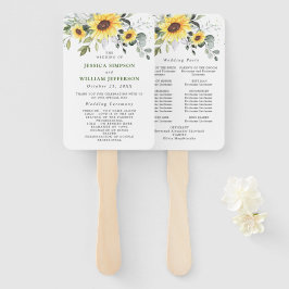 Elegantes Hochzeitsprogramm Eukalyptus Chic Fächer