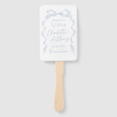 Elegantes Hochzeitsprogramm für Blue Hand Drawn Bo Fächer (Vorderseite)