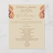 Elegantes Hochzeitsprogramm für blühende Kakteen (Vorderseite)