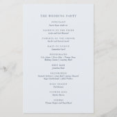 Elegantes Hochzeitsprogramm für Blütenblume (Rückseite)