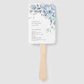 Elegantes Hochzeitsprogramm für Blütenblume Fächer (Vorderseite)