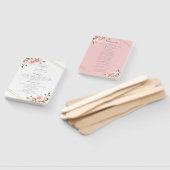 Elegantes Hochzeitsprogramm für Blütenrosa Fächer (Non-assembled)