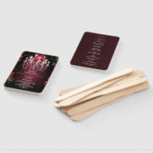 Elegantes Hochzeitsprogramm für Burgundy Chandelie Fächer (Non-assembled)