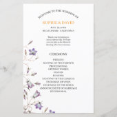 Elegantes Hochzeitsprogramm für das Blumenbudget (Vorderseite)