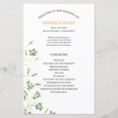 Elegantes Hochzeitsprogramm für das Blumenbudget (Vorderseite)