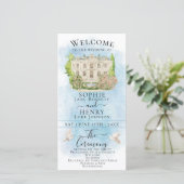 Elegantes Hochzeitsprogramm für den Brunnen (Stehend Vorderseite)