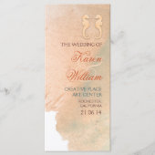 Elegantes Hochzeitsprogramm für den Strand Programm (Vorderseite)