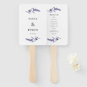 Elegantes Hochzeitsprogramm für die Blumenwelt Fächer (Vorne und Hinten)