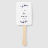 Elegantes Hochzeitsprogramm für die Blumenwelt Fächer (Vorderseite)