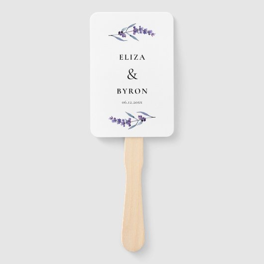 Elegantes Hochzeitsprogramm für die Blumenwelt Fächer (Vorderseite)