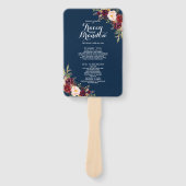 Elegantes Hochzeitsprogramm für die Blumenzwiebelf Fächer (Vorderseite)