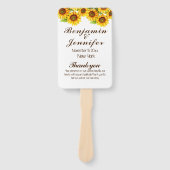 Elegantes Hochzeitsprogramm für die Rustikale Sonn Fächer (Vorderseite)