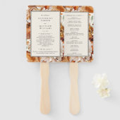 Elegantes Hochzeitsprogramm für die Wasserfarben i Fächer (Vorne und Hinten)