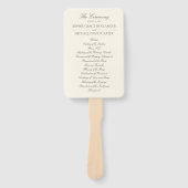 Elegantes Hochzeitsprogramm für Elfenbein Set von  Fächer (Vorderseite)