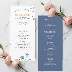 Elegantes Hochzeitsprogramm für Flora